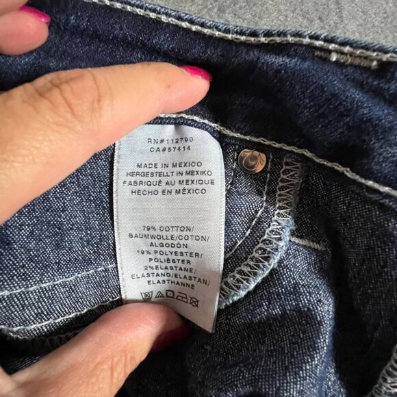 True Religion Jeans 32x29 Denim Legging Jegging White Stitch FLap Pocket - Picture 6 of 11